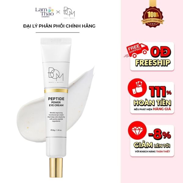 Kem Dưỡng Mắt Cấp Ẩm Làm Mờ Nếp Nhăn BOM Peptide Power Eye Cream