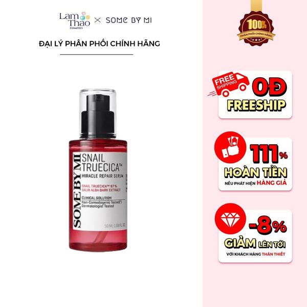 Tinh Chất Ốc Sên Phục Hồi Cải Thiện Thâm Sẹo Some By Mi Snail Truecica Miracle Repair Serum
