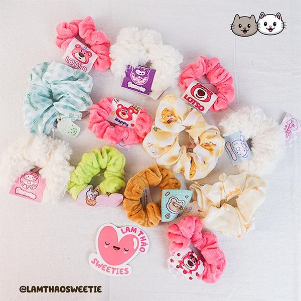 Scrunchies Bông Dễ Thương