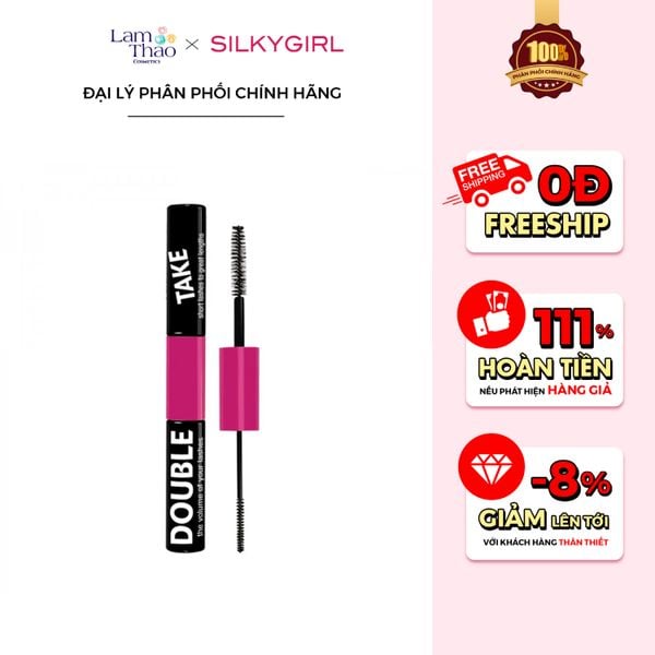 Mascara 2 Đầu Làm Cong, Dày Mi Silkygirl Double Take Waterproof Duo Mascara