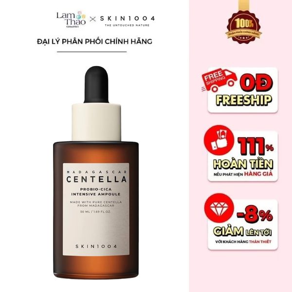 Tinh Chất Rau Má Lên Men Skin1004 Madagascar Centella Probio-Cica Intensive Ampoule