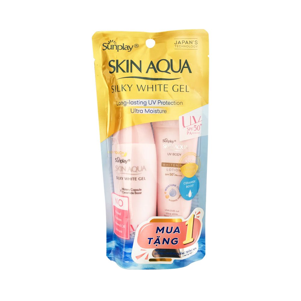 Gel Chống Nắng Dưỡng Da Trắng Mịn Sunplay Skin Aqua Silky White Gel SPF 50+ PA++++