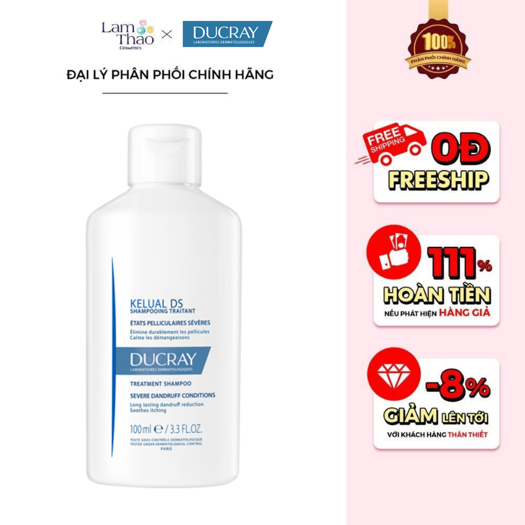 Dầu Gội Sạch Gàu Giảm Ngứa Ducray Kelual Ds Shampoo