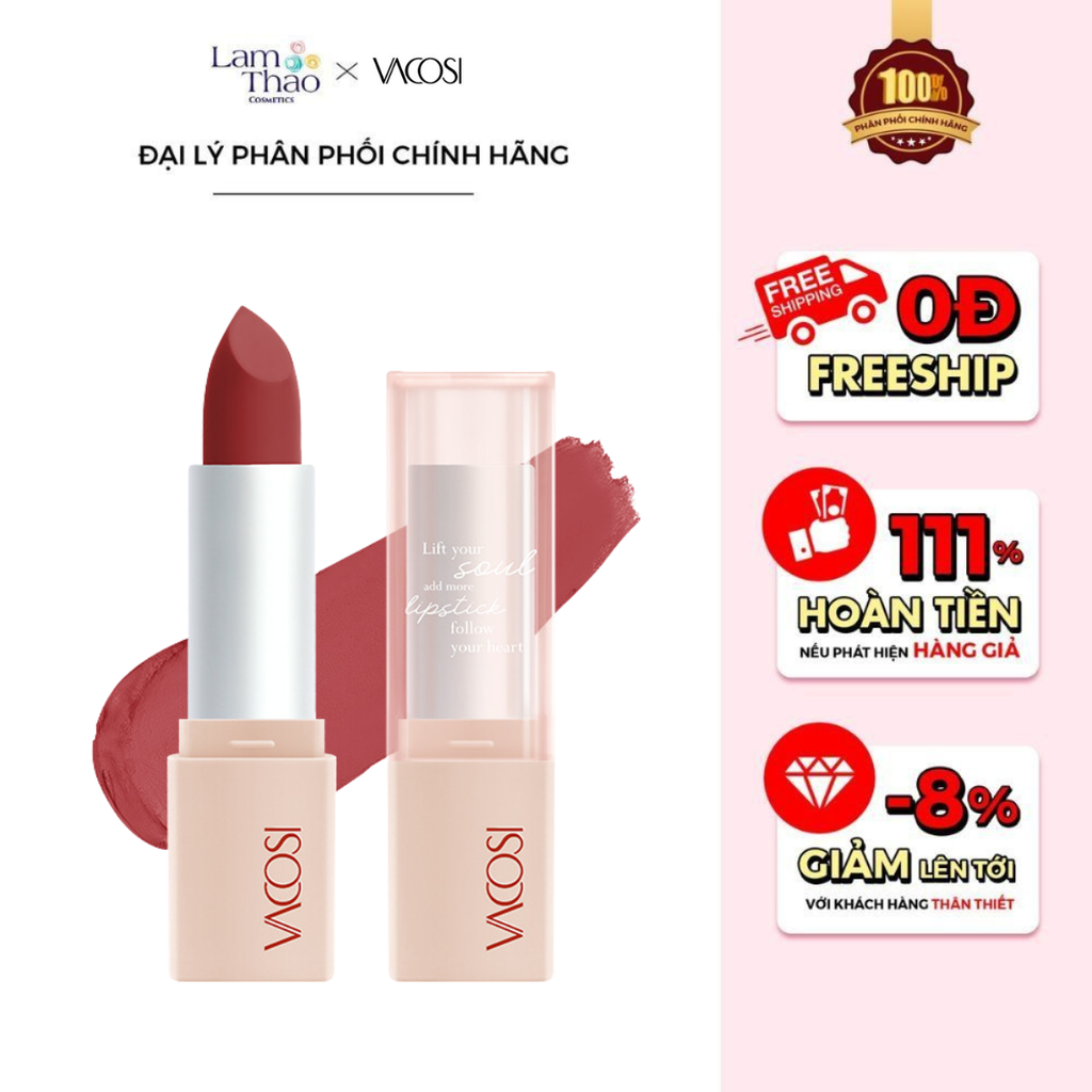 Son Thỏi Lì Vacosi Tropical Matte Lipstick