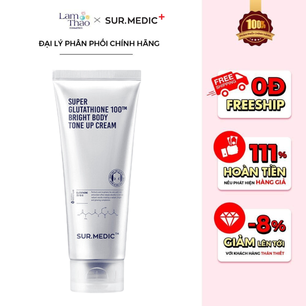 Dưỡng Thể Nâng Tông Da SurMedic Super Glutathione 100™  Bright Body Tone Up Cream