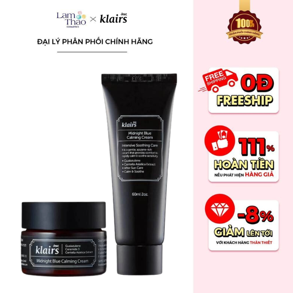 Kem Dưỡng Làm Dịu Và Phục Hồi Da Klairs Midnight Blue Calming Cream
