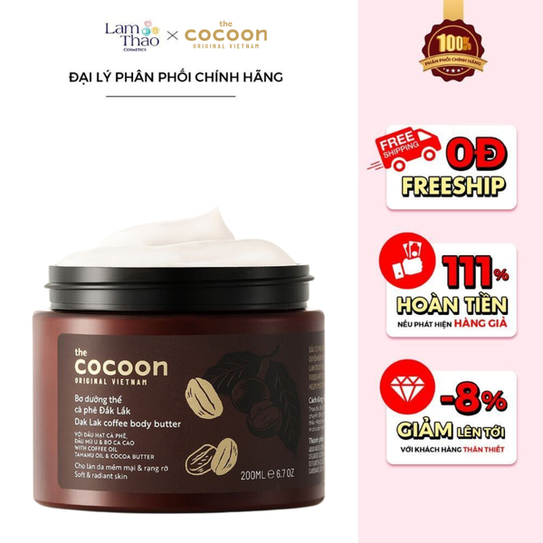 Bơ Dưỡng Thể Cà Phê Đắk Lắk Cocoon Dak Lak Coffee Body Butter