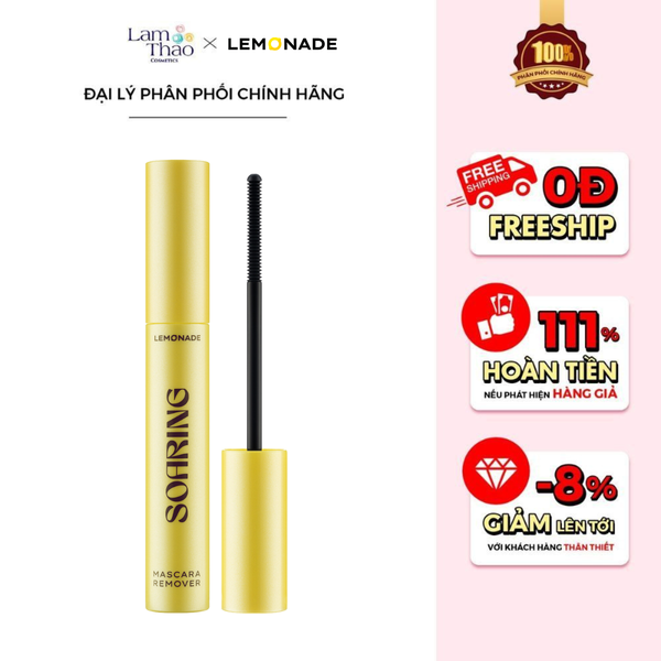 [DEAL 09/4 - 02/5 HĐ LEMONADE 189K TẶNG SET 3 BÔNG PHẤN LEMONADE] Tẩy Trang Sạch Dịu Không Cay Mắt Lemonade Soaring Mascara Remover