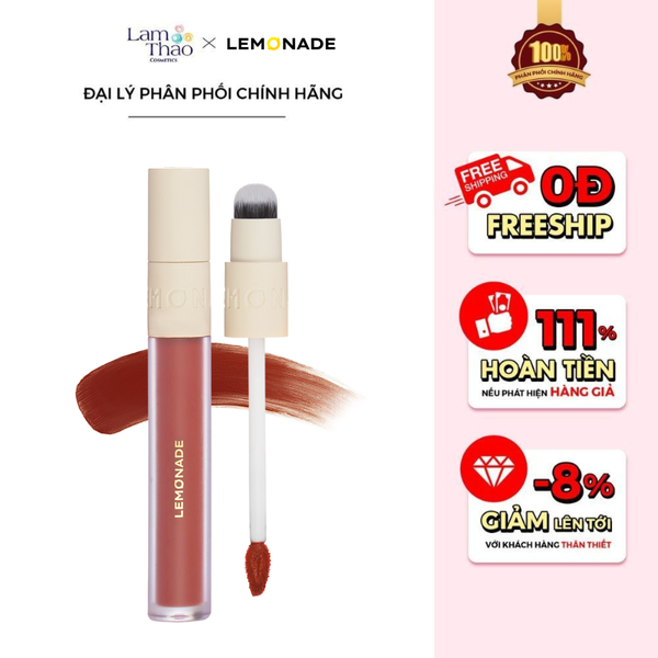 [DEAL 09/4 - 02/5 HĐ LEMONADE 189K TẶNG SET 3 BÔNG PHẤN LEMONADE] Son Kem Mịn Lì Thuần Chay Lemonade Perfect Couple Lip 5 Years