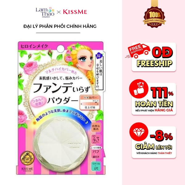 Phấn Phủ Chống Nắng, Siêu Che Phủ Kissme Heroine Make Long Stay Powder