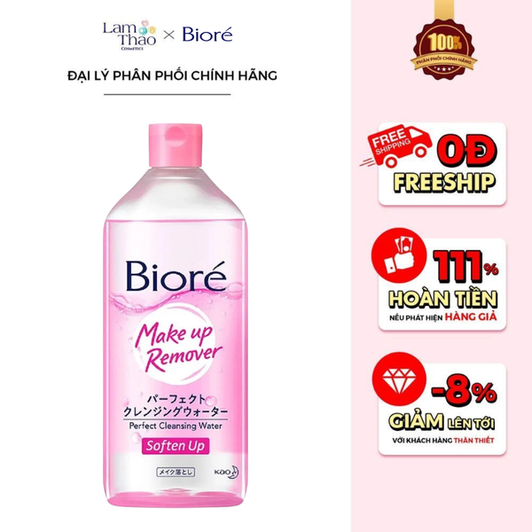 Nước Tẩy Trang Hoàn Hảo Sạch Nhờn Và Dưỡng Ẩm Bioré Makeup Remover Perfect Cleansing Water
