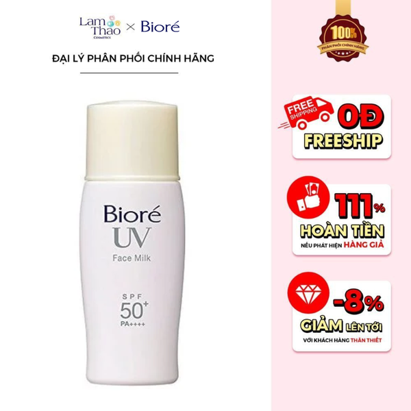 Sữa Chống Nắng Sáng Mịn Kiềm Dầu Bioré UV Face Milk SPF 50+/PA++++
