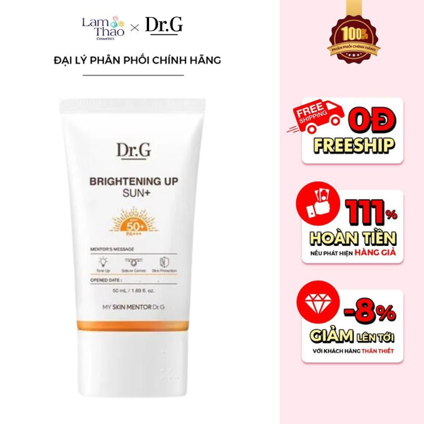 Kem Chống Nắng Dưỡng Sáng Da, Nâng Tone Tự Nhiên, Kiểm Soát Dầu Dr.G Brightening Up Sun SPF50+ PA+++