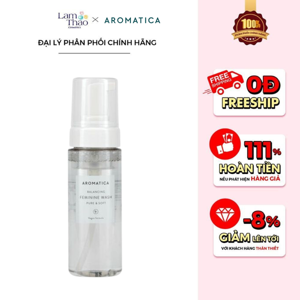 Dung Dịch Vệ Sinh Phụ Nữ Dạng Bọt Aromatica Pure & Soft Feminine Wash