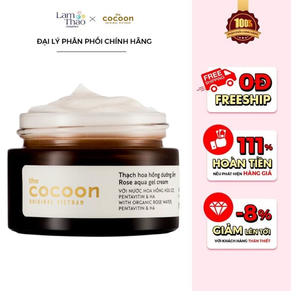 Kem Dưỡng Ẩm Dạng Thạch Từ Hoa Hồng Hỗ Trợ Dưỡng Ẩm Da Cocoon Rose Aqua Gel Cream