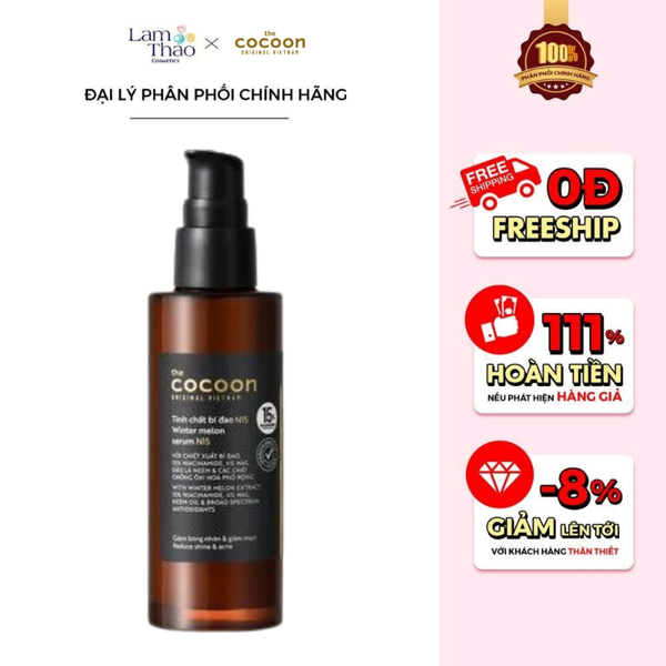 Tinh Chất Bí Đao Hỗ Trợ Giảm Mụn Và Bóng Nhờn Cocoon Winter Melon Serum N15