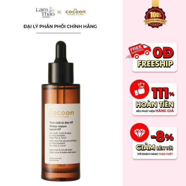 Tinh Chất Bí Đao Giúp Làm Giảm Mụn Mờ Thâm Cocoon Winter Melon Serum N7