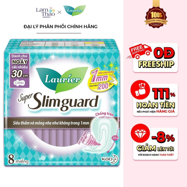 Băng Vệ Sinh Laurier Siêu Mỏng Cánh 30cm