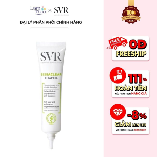 Gel Hỗ Trợ Giảm Mụn Viêm Sưng SVR Sebiaclear Cicapeel