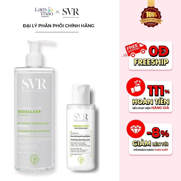 Nước Tẩy Trang Loại Sạch Bã Nhờn Giảm Mụn SVR Sebiaclear Eau Micellaire