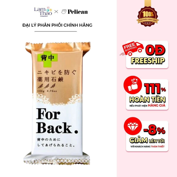 Xà Phòng Hỗ Trợ Giảm Mụn Lưng Pelican For Back Medicated Soap