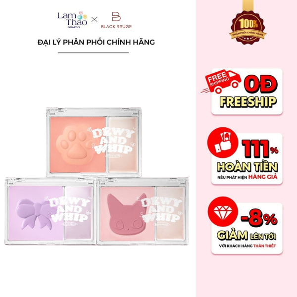 Má Hồng Kem & Highlight Black Rouge Dewy Whip Cheek And Beam