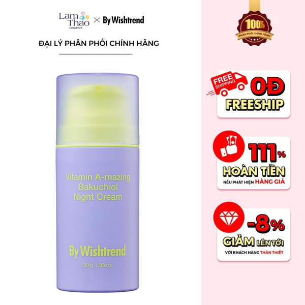 Kem Dưỡng Da Ban Đêm By Wishtrend Vitamin A - Mazing Bakuchiol Night Cream
