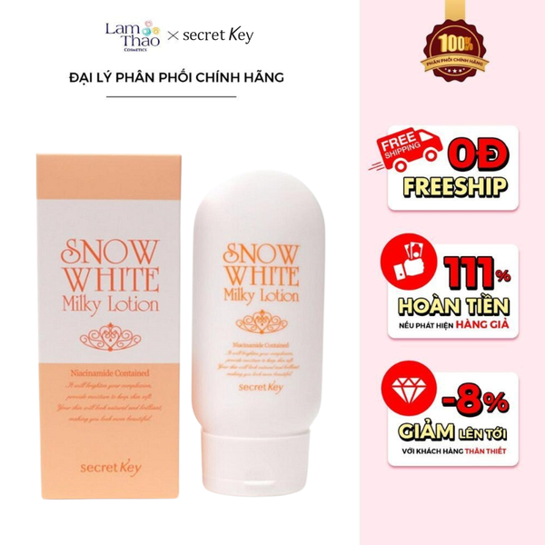 Sữa Dưỡng Thể Trắng Da Toàn Thân Secret Key Snow White Milky Lotion