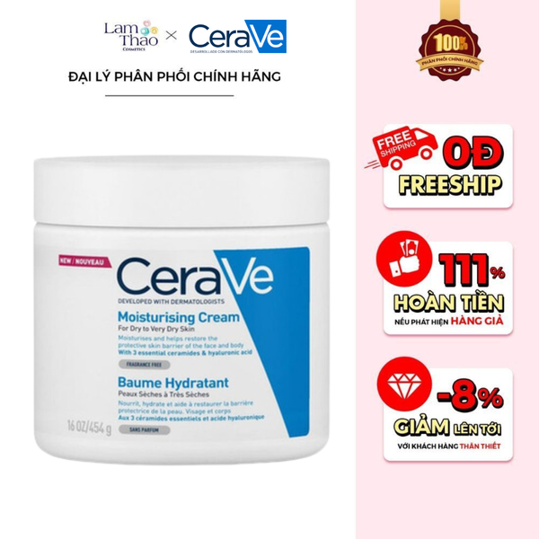 Kem Dưỡng Ẩm Dành Cho Da Khô Cerave Developed With Dermatologists Moisturising Cream