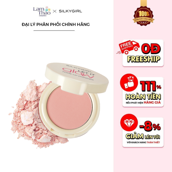Phấn Phủ Nâng Tông Silkygirl Let It Glow Tone Up Powder