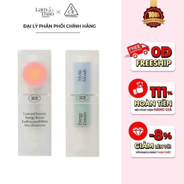 Son Thỏi Lì 3CE Soft Matte Lipstick Mystic Moods Energy Drivers