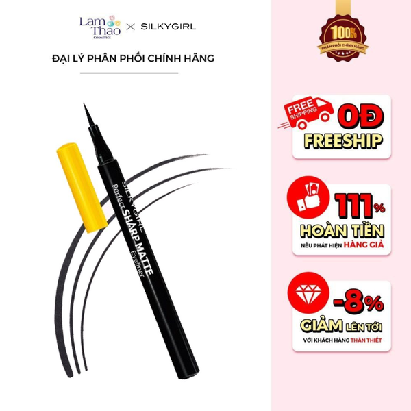 Kẻ Mắt Nước Lâu Trôi Silkygirl Perfect Sharp Matte Eyeliner