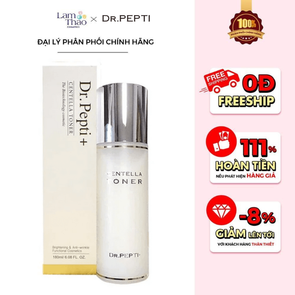 Nước Hoa Hồng Dưỡng Ẩm Phục Hồi Da Dr.Pepti Centella Toner