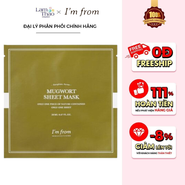 Mặt Nạ Dưỡng Da Làm Dịu, Phục Hồi Da I'm From Mugwort Sheet Mask