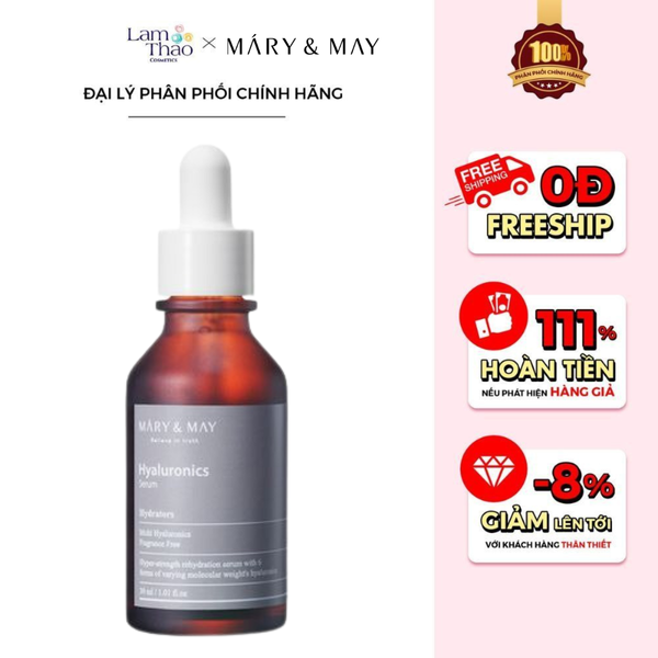 Tinh Chất Dưỡng Ẩm Mary & May Hyaluronic Serum