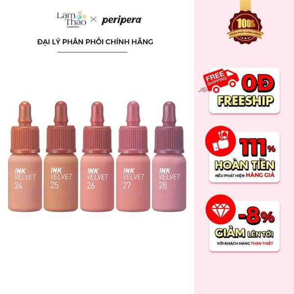 Son Kem Lì Peripera Ink Velvet Nude