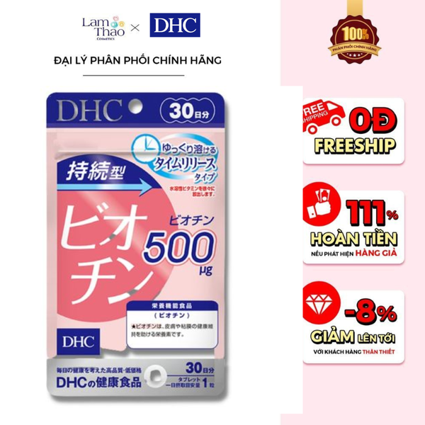 Viên Uống Ngăn Ngừa Rụng Tóc DHC Sustained Release Biotin
