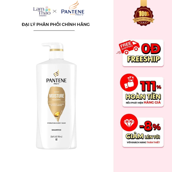 Dầu Gội Dưỡng Ẩm Cho Tóc Khô Pantene ProV Daily Moisture Renewal Shampoo