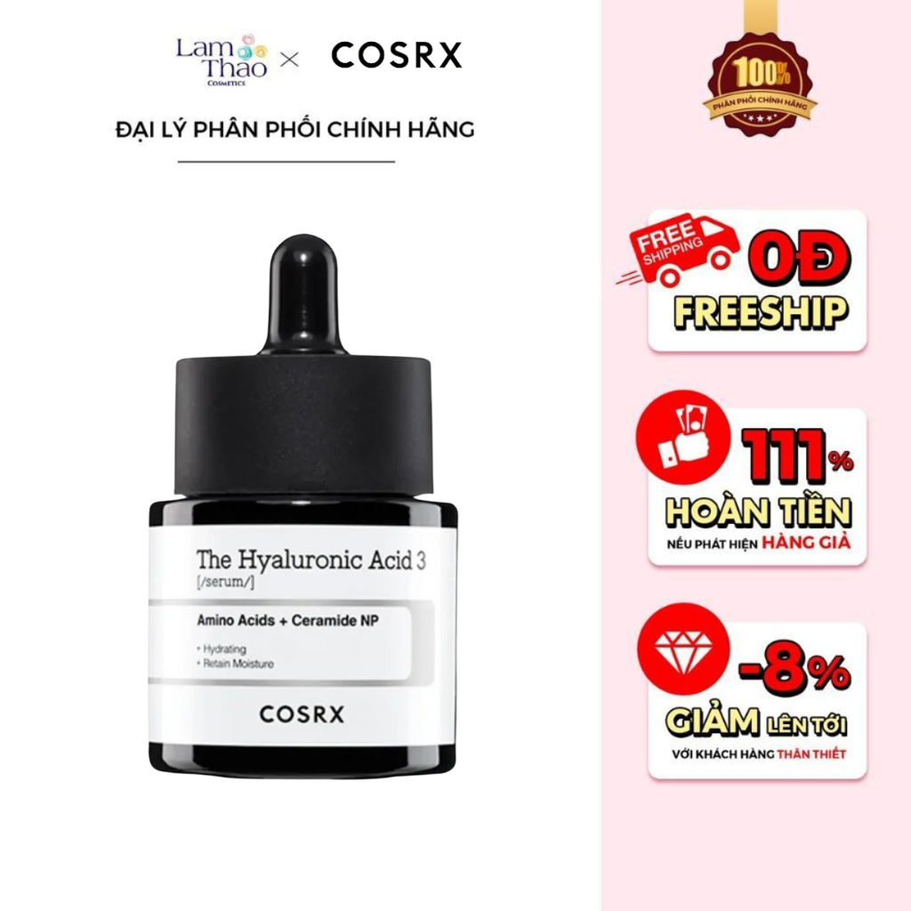 Tinh Chất Dưỡng Ẩm Chuyên Sâu Cosrx The Hyaluronic Acid 3 Serum