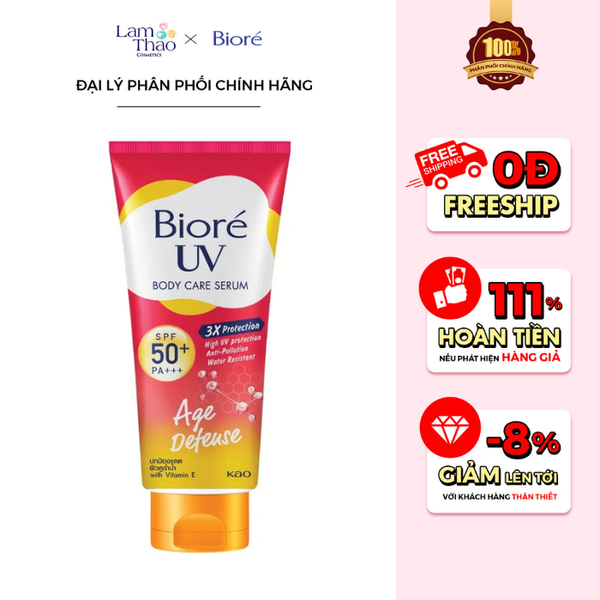 Serum Chống Nắng Biore UV Dưỡng Thể Kháng Bụi Tươi Trẻ SPF 50+ PA+++ (Mẫu Mới)