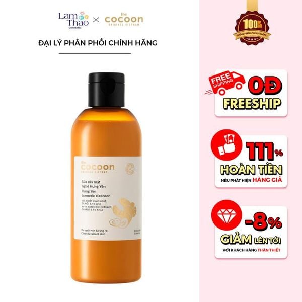 Sữa Rửa Mặt Chiết Xuất Từ Nghệ Hưng Yên Cocoon Hung Yen Turmeric Cleanser