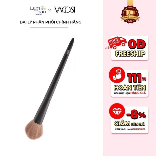 Cọ Quạt Bầu Phủ Phấn Và Đánh Má Hồng Vacosi Round Fan Brush