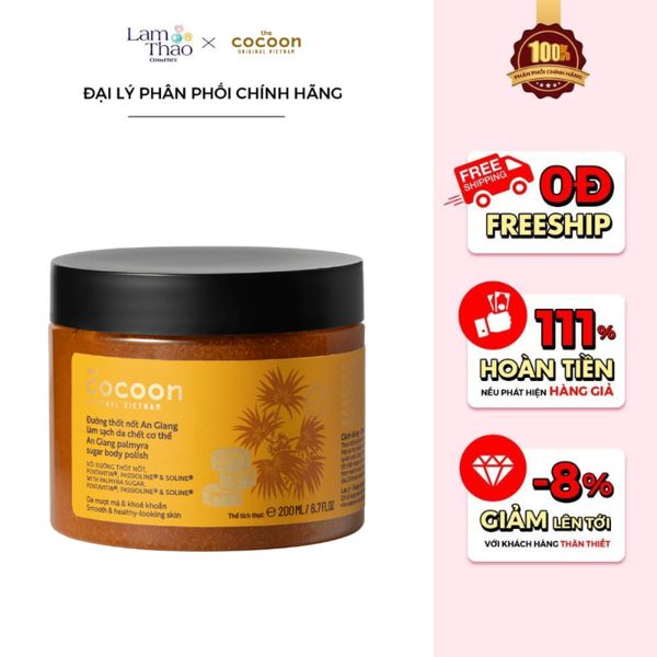 Tẩy Tế Bào Chết Toàn Thân Đường Thốt Nốt An Giang Cocoon An Giang Palmyra Palm Sugar Body Polish (Mẫu Mới)