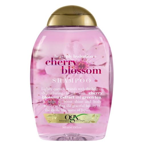 Dầu Gội Chiết Xuất Hoa Anh Đào Cấp Ẩm Cho Tóc OGX Heavenly Hydration + Cherry Blossom Shampoo