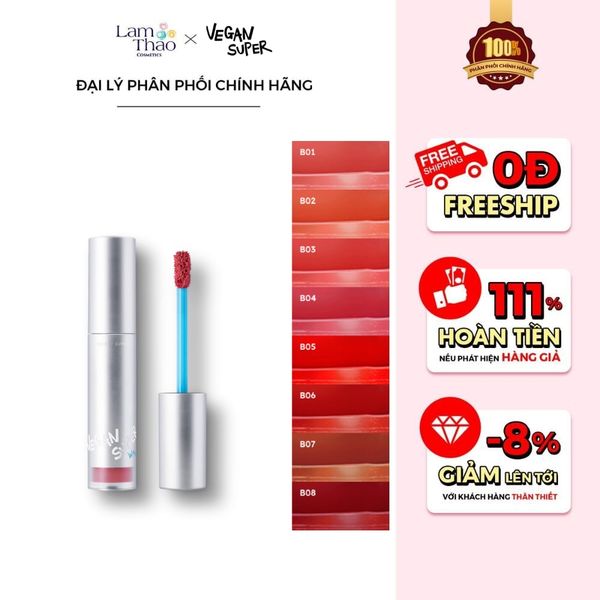 Son Kem Mịn Lì Thuần Chay Vegan Super Wave Tint