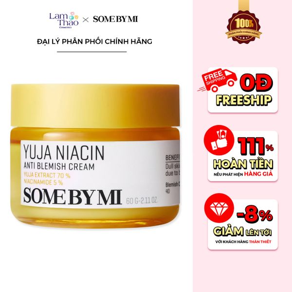 Kem Dưỡng Da Hỗ Trợ Dưỡng Trắng Mờ Thâm Some By Mi Yuja Niacin Anti Blemish Cream