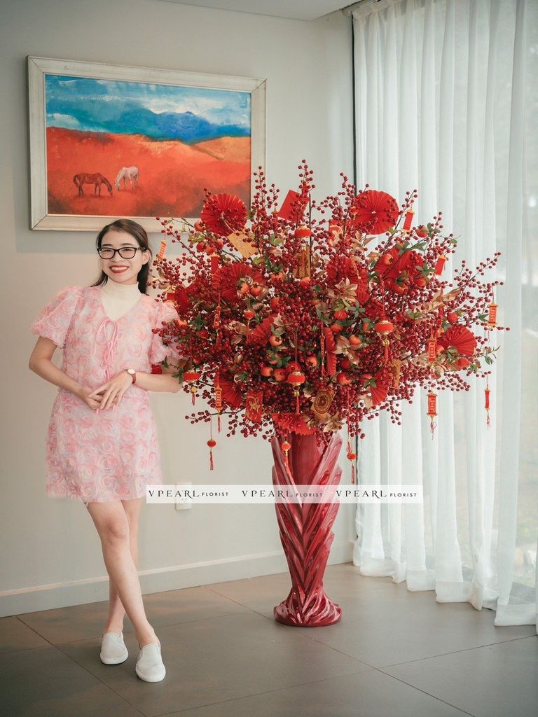 HG - Bình đào đông giả size đại