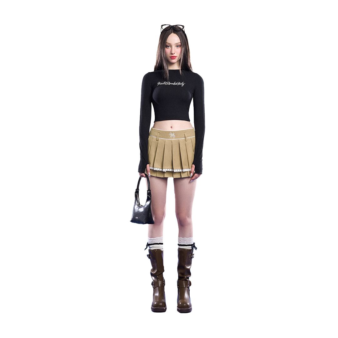 AIAI OFFICIAL CITY PARADISE Top - Áo tay dài form ôm crop tôn dáng