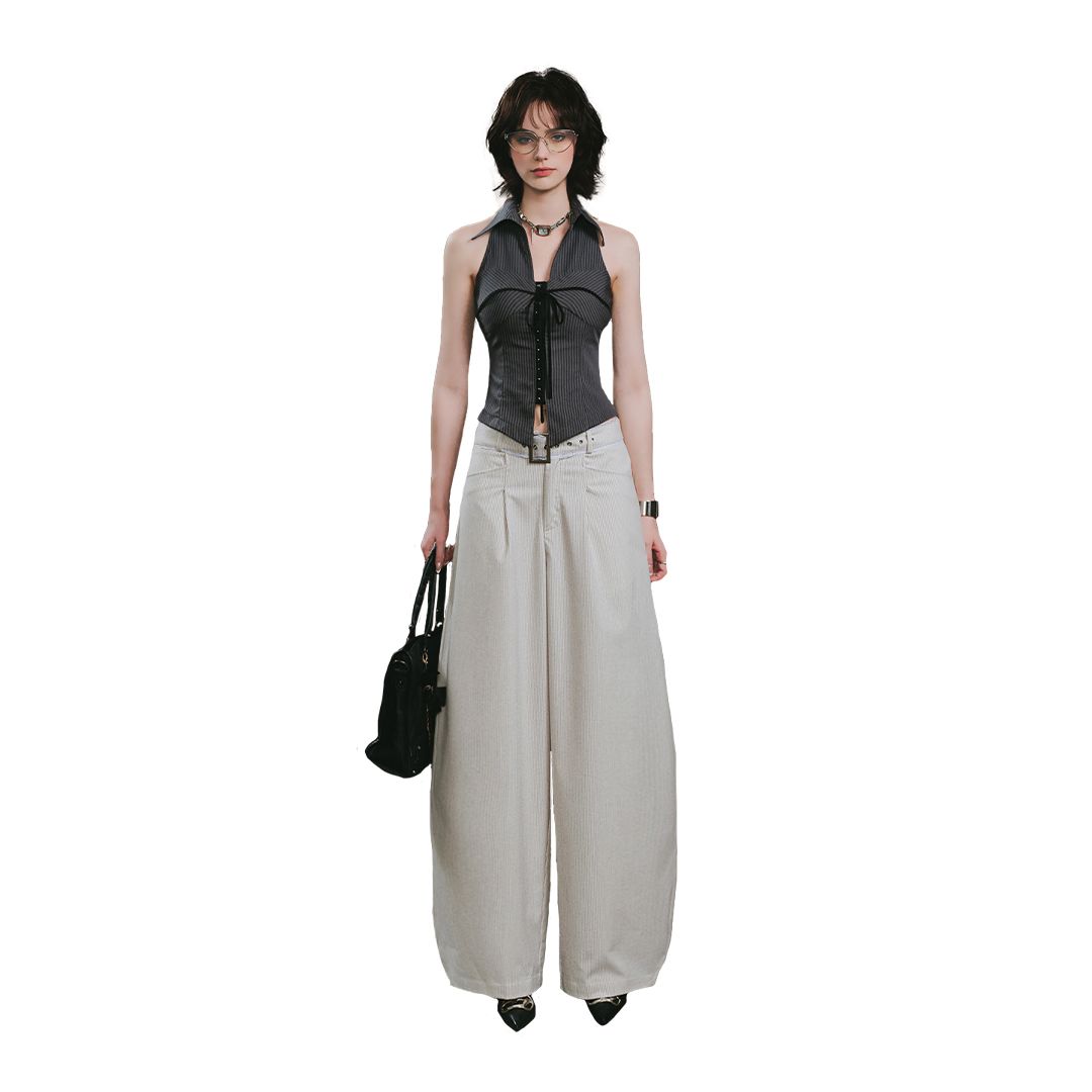 Áo Sơ Mi Cổ Yếm Dáng Gile Phối Nơ Ivy Halter Top AIAI OFFICIAL – Form Ôm Tôn Dáng