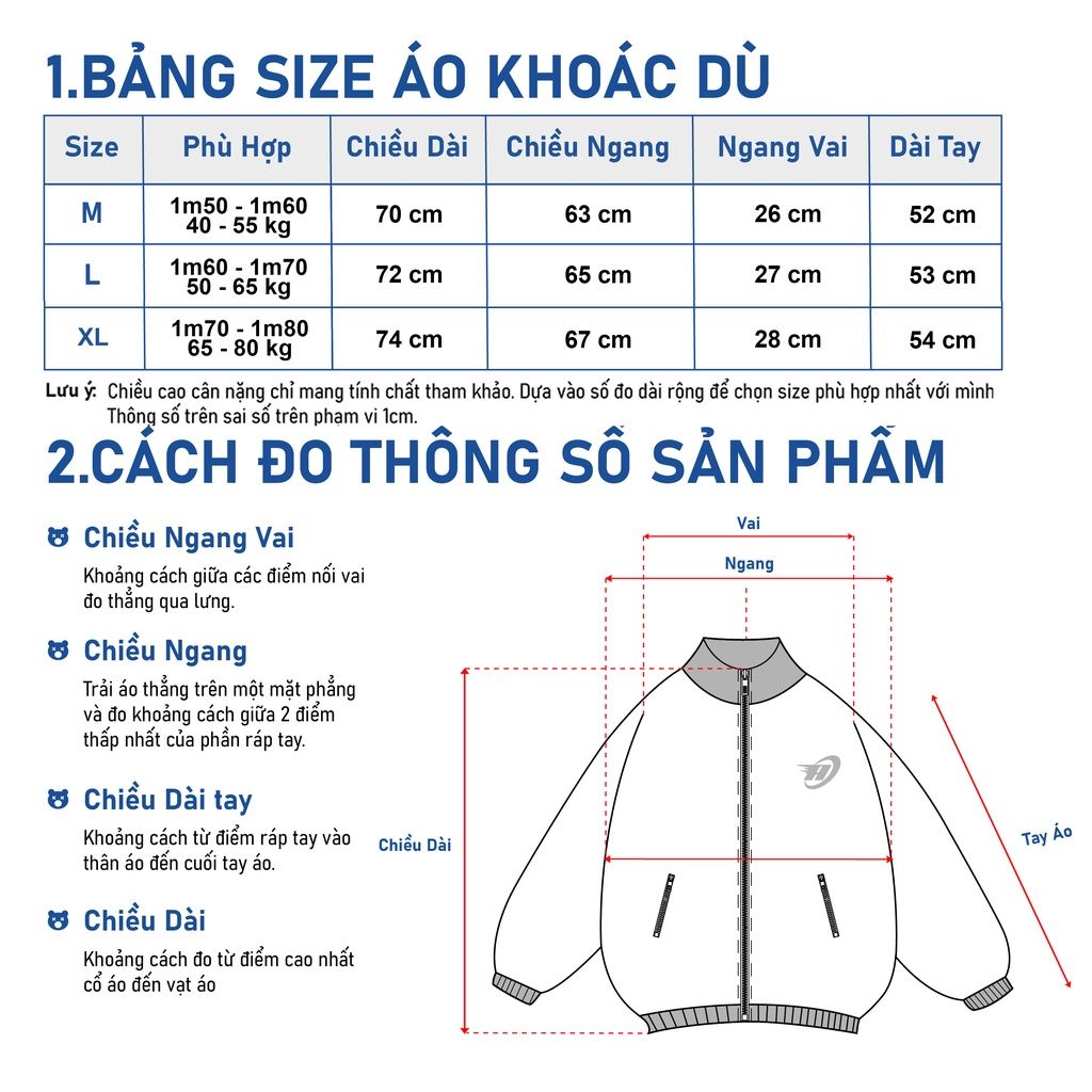 AIAI OFFICIAL Áo khoác Jacket Dù Unisex form rộng